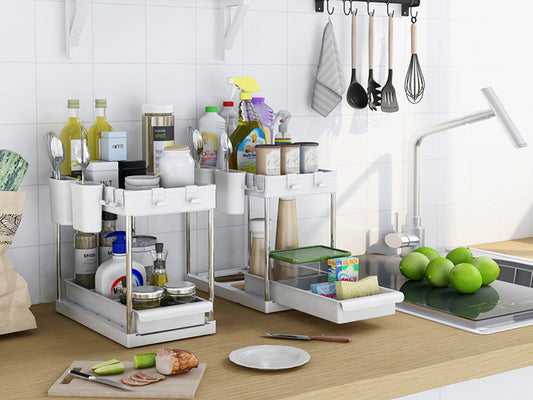 זוג ארגוניות רב תכליתיות בצבע לבן