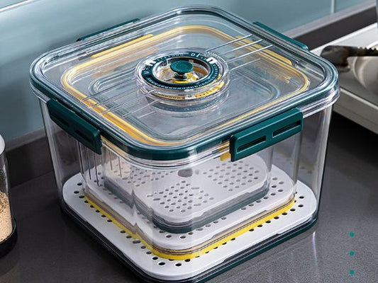 סט 3 קופסאות אחסון למקרר בשילוב תאריכון